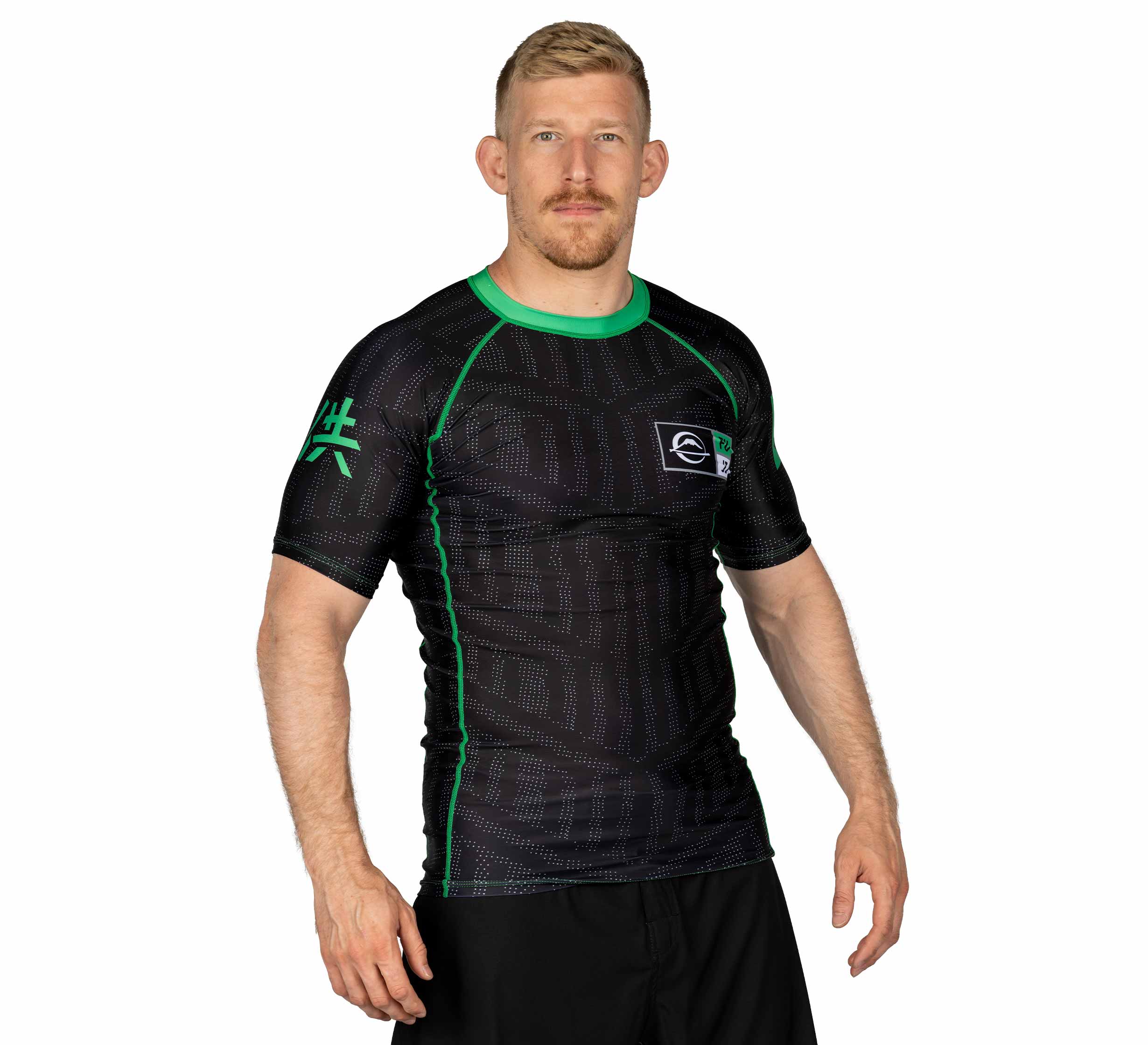 Team FUJI Short Sleeve Rashguard Green