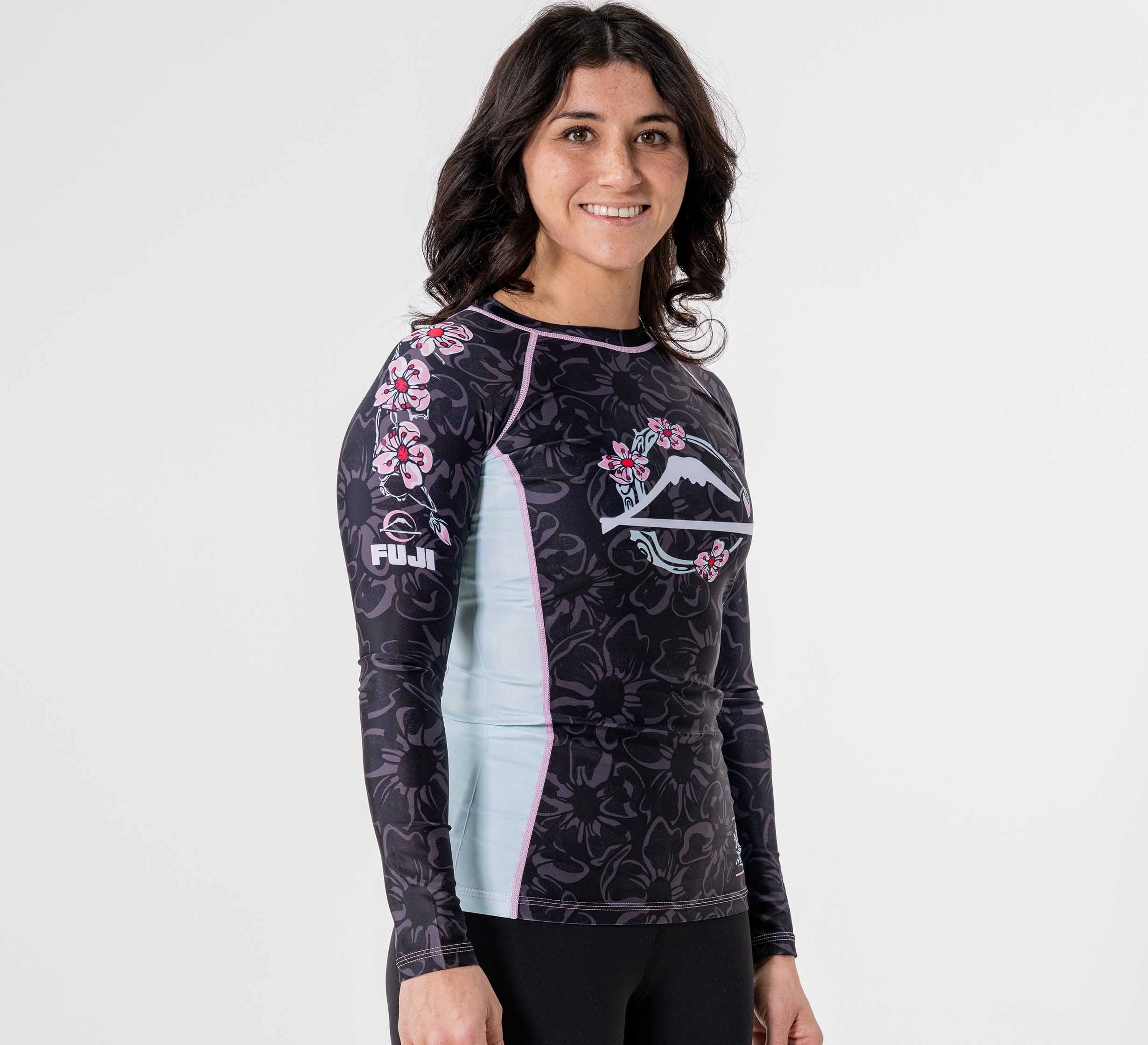 Womens Blossom Rashguard Black/Pink