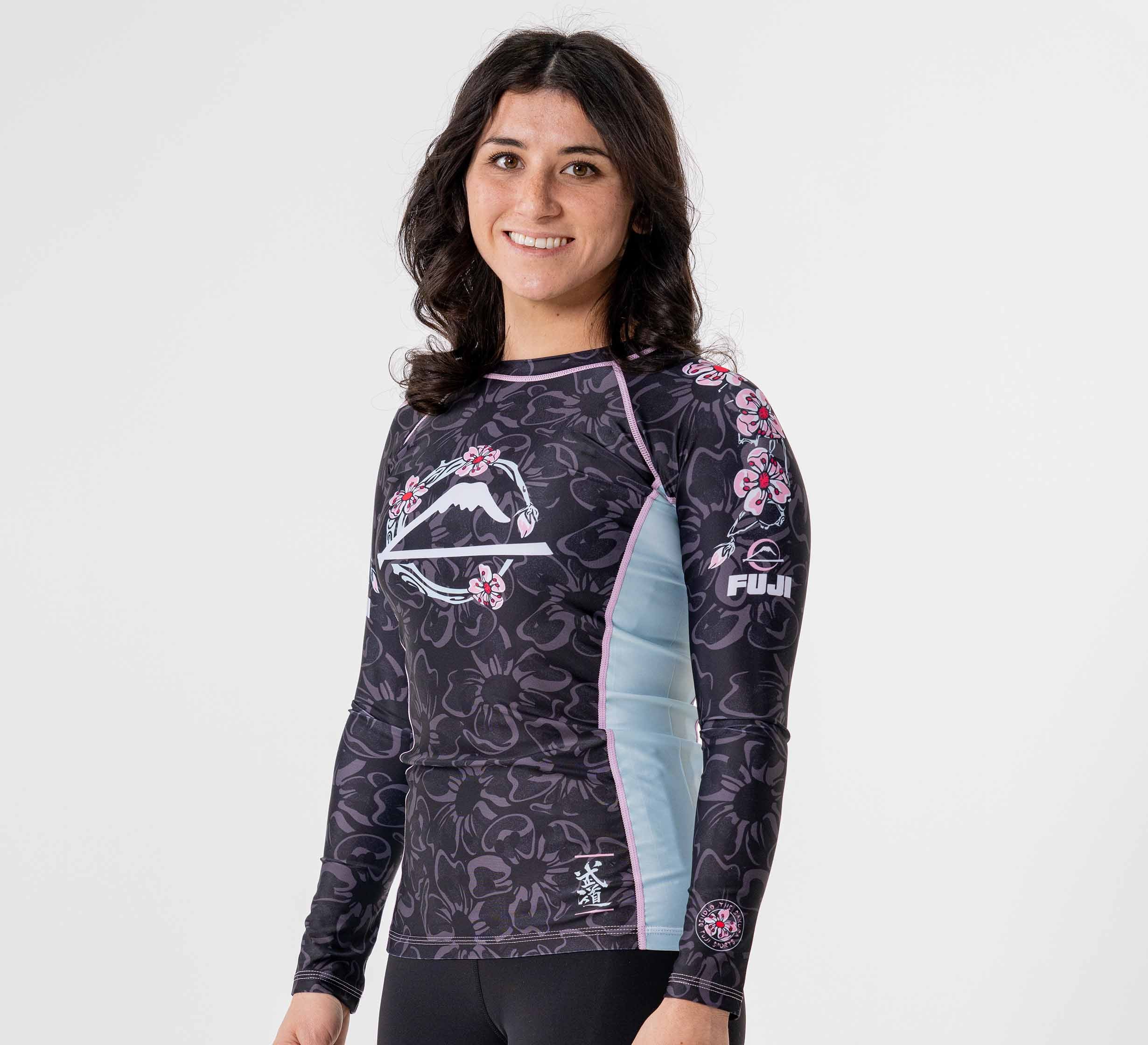 Womens Blossom Rashguard Black/Pink