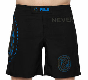 Never Surrender Fight Shorts Black