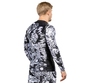 Fighting Spirit Rashguard Black-White