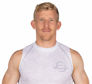 Combat Camo Sleeveless Rashguard White