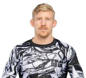 Fighting Spirit Rashguard Black-White