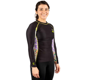 Kimono Womens Long Sleeve Rashguard Green