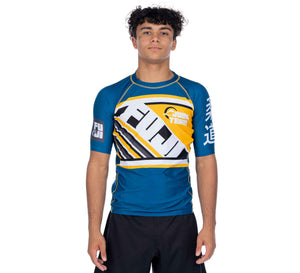 Skyline Blue/Yellow Short Sleeve Rashguard